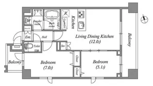 GRAN PASEO町屋【7階】の間取り