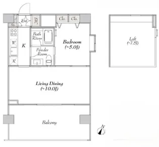 BluRock豊洲【11階】の間取り