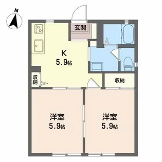 リバーサイドディアス1【1階】の間取り