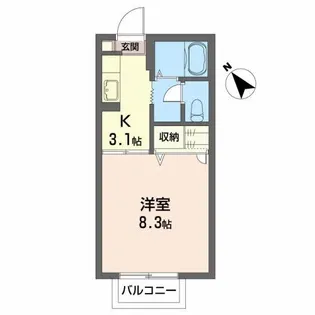 春日シャーメゾン【2階】の間取り