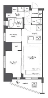 コンフォリア新御徒町【5階】の間取り