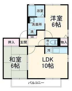 ハイカムール東橋本【1階】の間取り