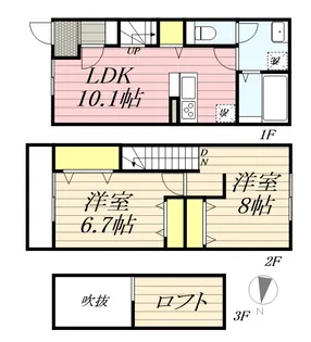 東京都練馬区大泉学園町6【アパート】の間取り
