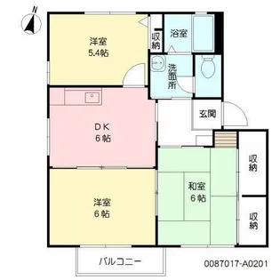 ディアス若杉【2階】の間取り