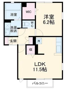 リジュールSAKURA B【1階】の間取り