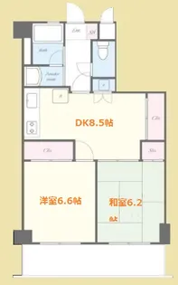 ヒルズ磯子II【5階】の間取り