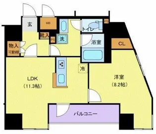 ユニーブル田端新町【6階】の間取り