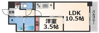 エグゼ今里【3階】の間取り