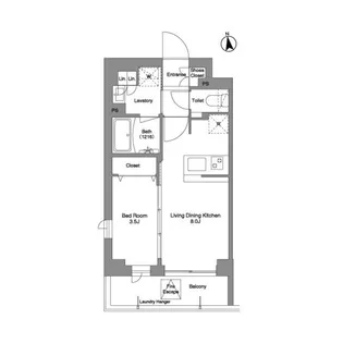 東京都品川区豊町1【マンション】の間取り