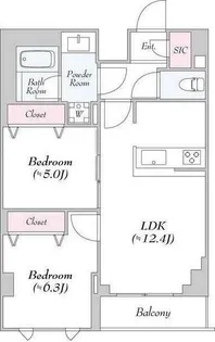 ロイジェント志村坂上【1階】の間取り