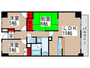 INSURANCE BLDG.XIII【5階】の間取り