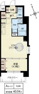 LA GRACE FUKUSHIMAII【3階】の間取り