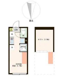 ハーモニーテラス都立家政【2階】の間取り