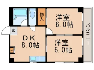むさしのビル【4階】の間取り