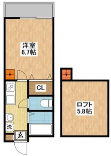 modern palazzo文教東【2階】の間取り