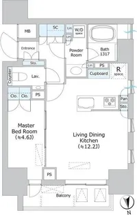 パークホームズ本郷三丁目【8階】の間取り