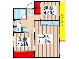 新座団地3街区7号棟【5階】の間取り