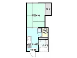 陽美コーポ【1階】の間取り