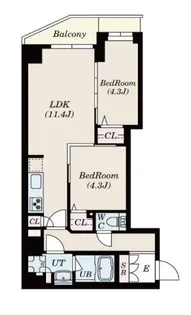 GRANPASEO菊川【6階】の間取り