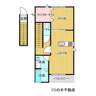 ルミウス延喜B棟【1階】の間取り
