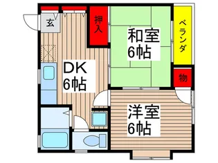 ハイツアイリス【2階】の間取り