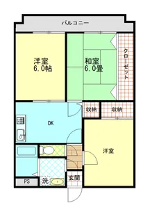 汐見台ハイツ【3階】の間取り