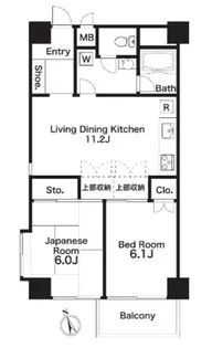 ライブ赤羽【11階】の間取り