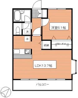 サンビュー城下【1階】の間取り