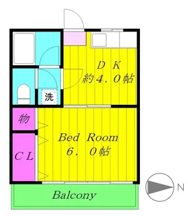 ウィステリアハイツ【1階】の間取り