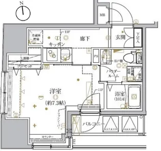 クレイシア神田淡路町【8階】の間取り