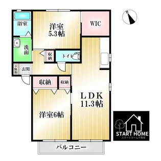 シャーメゾン ボンコリーヌB【1階】の間取り