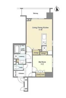 コンフォリア西早稲田【4階】の間取り