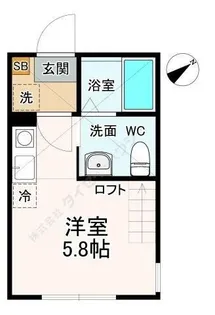 ローズハイツ山手【2階】の間取り