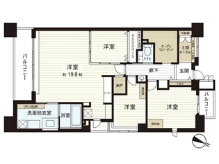 雨宮パークホームズエアーズコート【8階】の間取り
