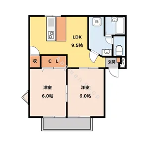 セラミックハウスBee【2階】の間取り