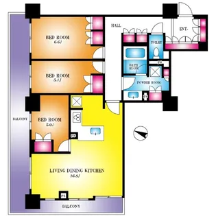 グローリオ越谷ステーションタワー【11階】の間取り