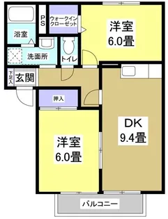 グランシャリオA【2階】の間取り