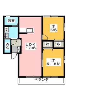 コンフォートE【2階】の間取り