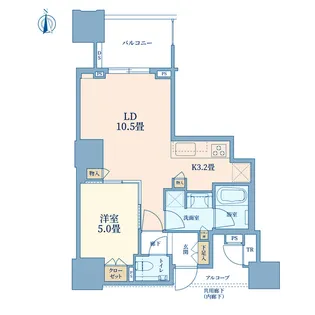ドゥ・トゥール ウエスト棟【30階】の間取り