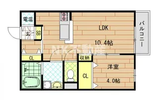 ベイサージュN【1階】の間取り
