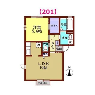 グリーンアベニュー【2階】の間取り