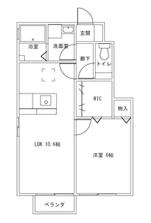 ベルヴューコート【1階】の間取り