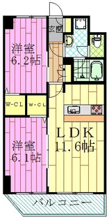 コルザK2【6階】の間取り