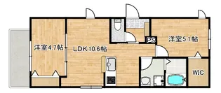 レーヴ北【1階】の間取り