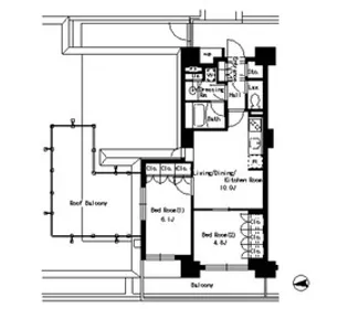 パークアクシス文京ステージ【3階】の間取り
