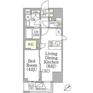 ジオエント池袋【3階】の間取り