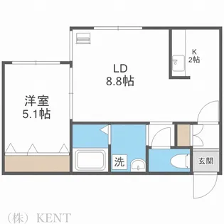 A BOND桑園 壱番館【3階】の間取り