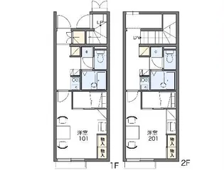 レオパレスラフォーレB【2階】の間取り