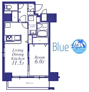 ラフィーエ横浜【7階】の間取り
