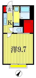 グリーンルーフベルディ【1階】の間取り